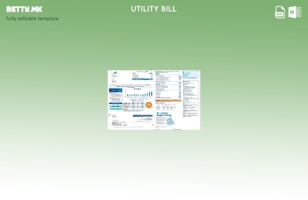 Модерен стил на шаблон страници за сметки за комунални услуги во САД Arizona Tuc